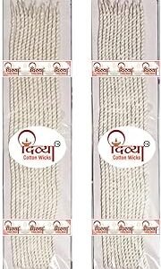 Divya Cotton Akhand Jyot 12-Inch Batti (Pack of 2)